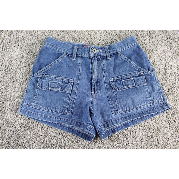 Old Navy Pants - Old Navy Denim Shorts Womens 6 Blue Mid Rise Flap Pocket 90s - 3 inch inseam
